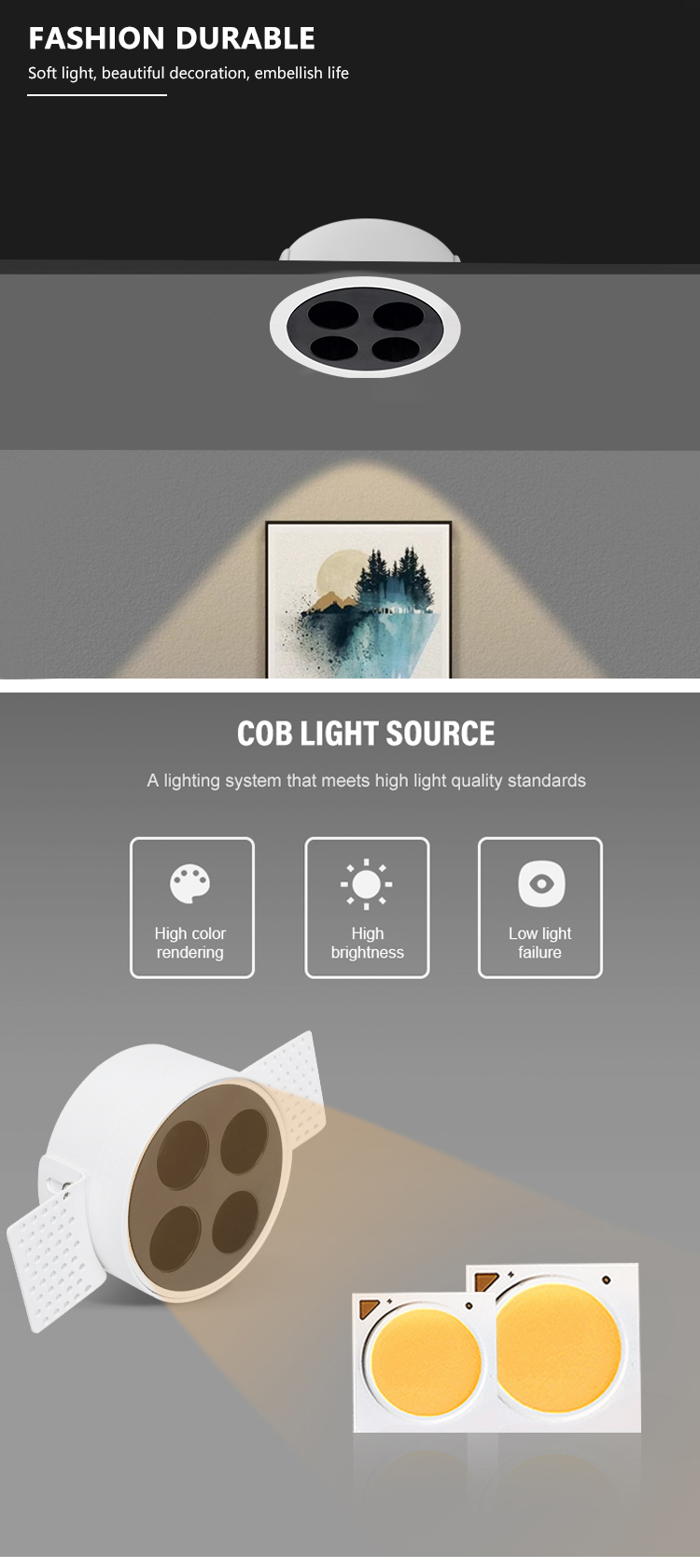 Aluminum Led Recessed Grille spotlight